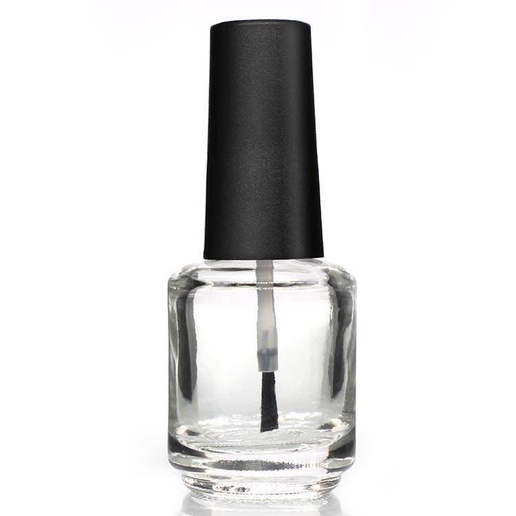 high quality round clear large bottle nail polish bottle 18ml with brush