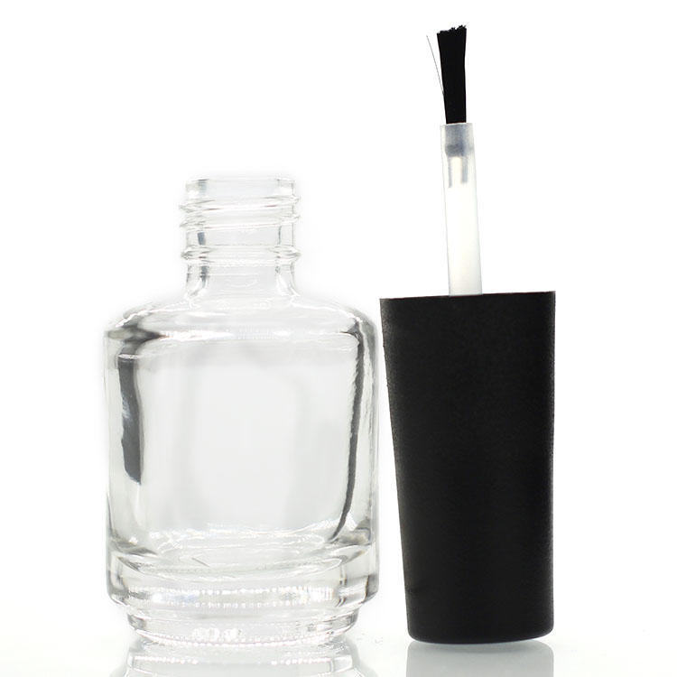 high quality round clear large bottle nail polish bottle 18ml with brush