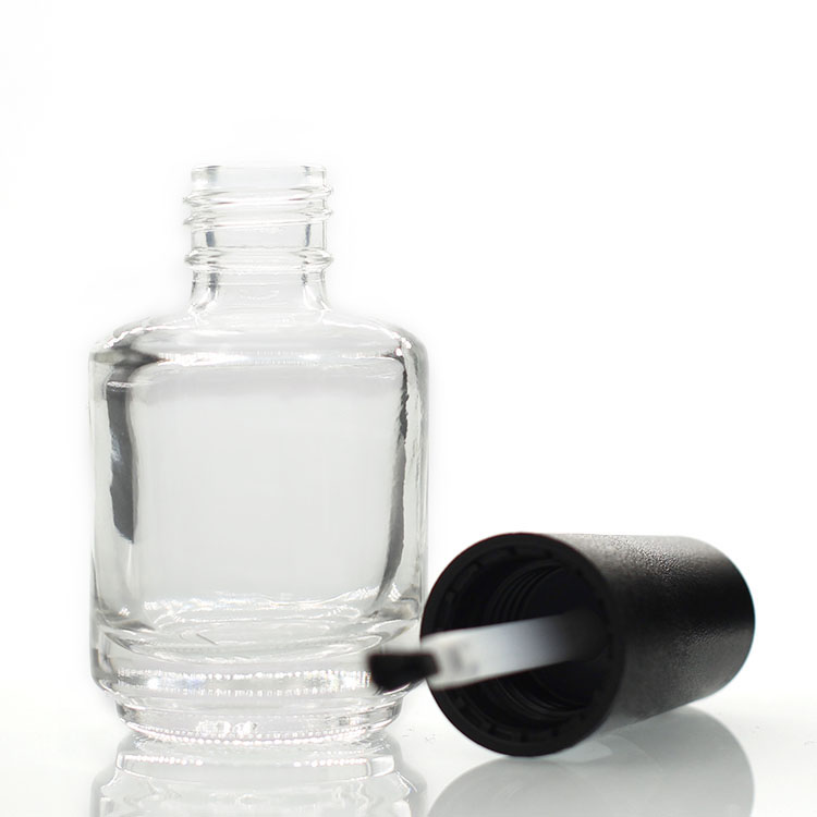 high quality round clear large bottle nail polish bottle 18ml with brush