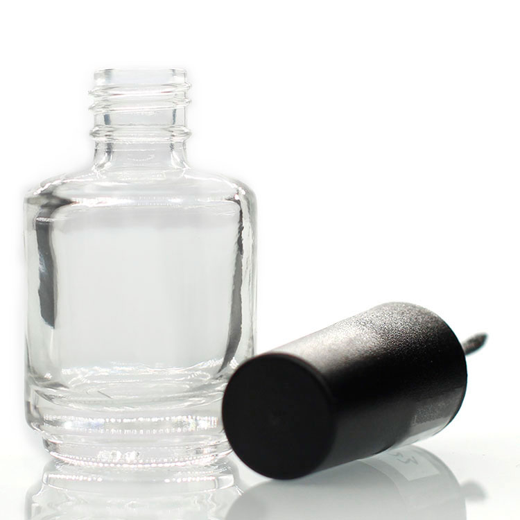 high quality round clear large bottle nail polish bottle 18ml with brush