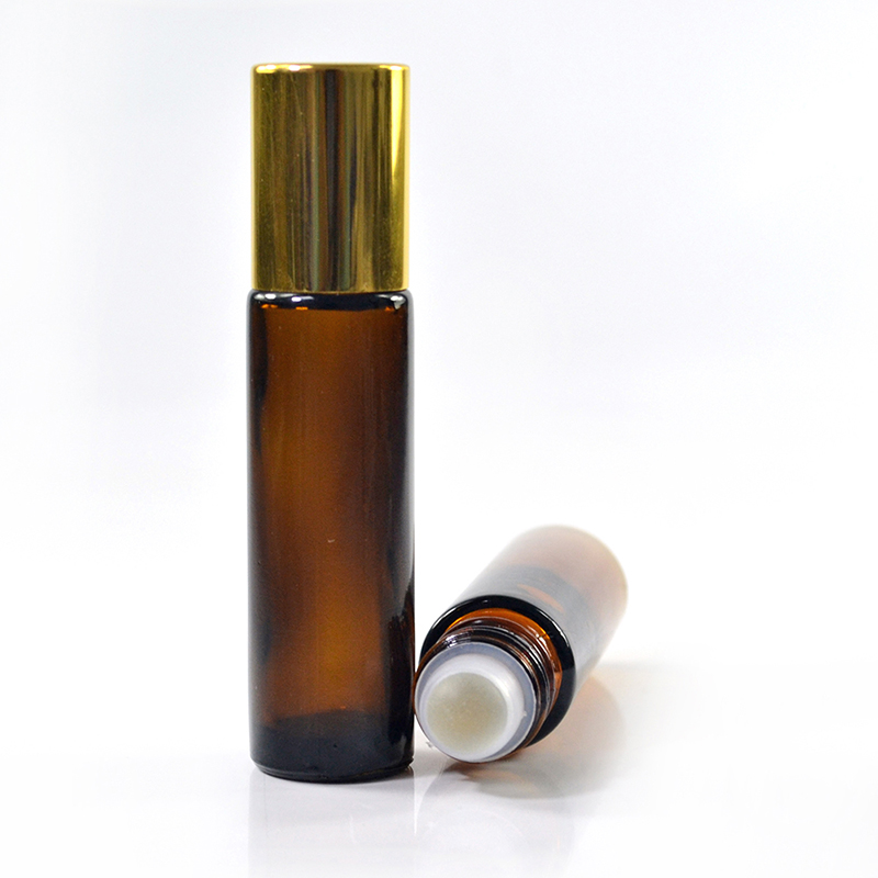 high quality silver black golden cap perfume amber 10 ml glass roller bottles for essential oil