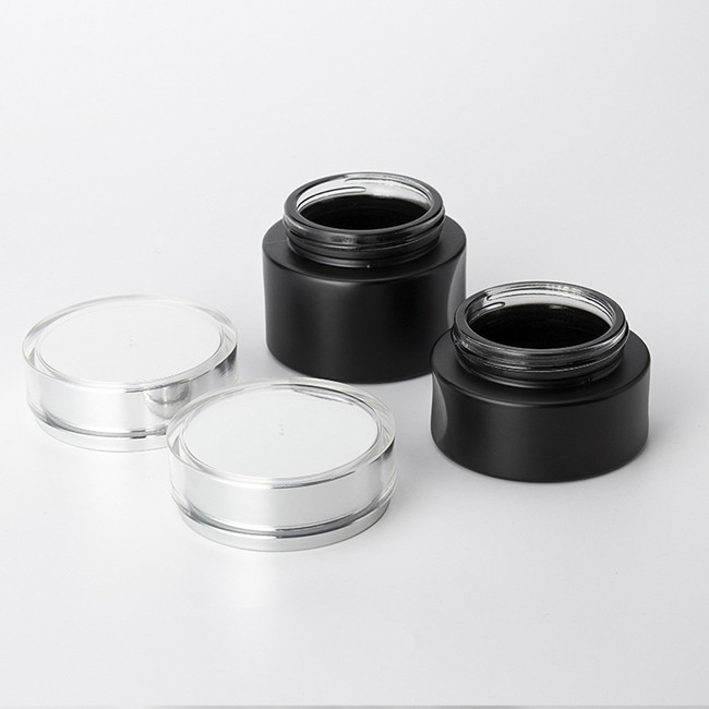 high quality skin care cosmetic packaging black cosmetic glass bottle and jar luxury cosmetic packaging set