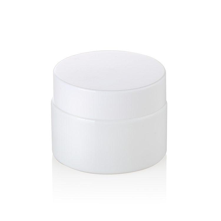 high quality skin care cream use wide mouth 5g 10g 20g 30g 50g 100g white color round glass cream jar with white plastic lid