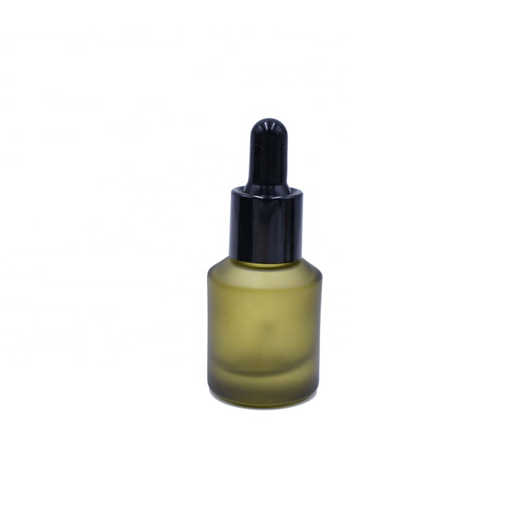 high quality small size frosted green color 0.5oz15g 15 ml cosmetic skin care concentrate cream jars glass