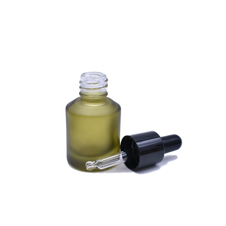 high quality small size frosted green color 0.5oz15g 15 ml cosmetic skin care concentrate cream jars glass