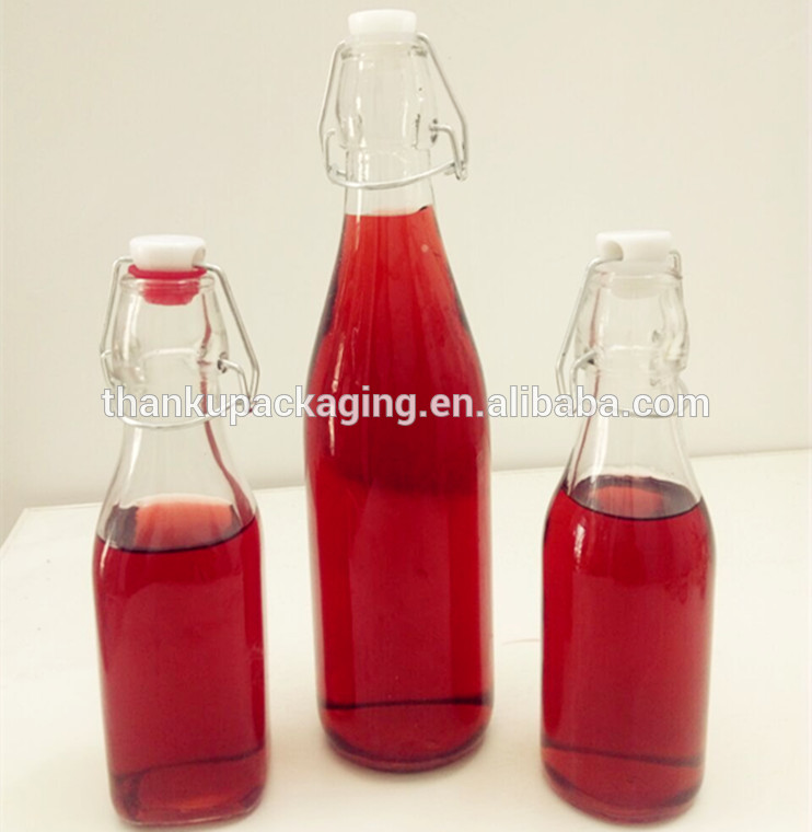 high quality swing top glass bottles 250ml 500ml 750ml 1000ml for beverage,water and spirit