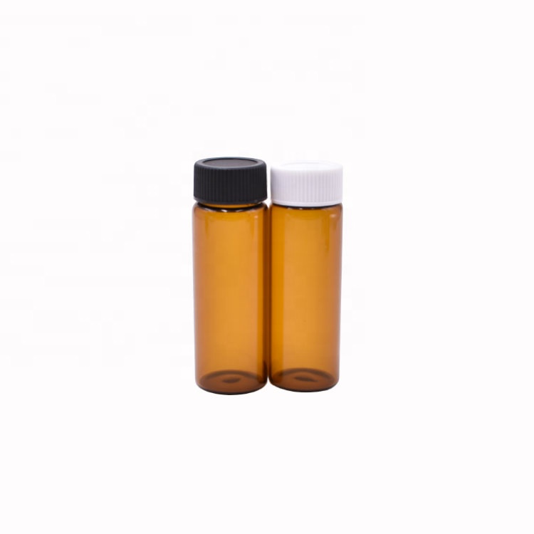 high quality tube glass pharmaceutical pill bottle, empty lower borosilicate 20 ml amber glass bottle for tablet