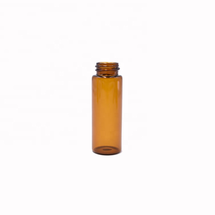 high quality tube glass pharmaceutical pill bottle, empty lower borosilicate 20 ml amber glass bottle for tablet