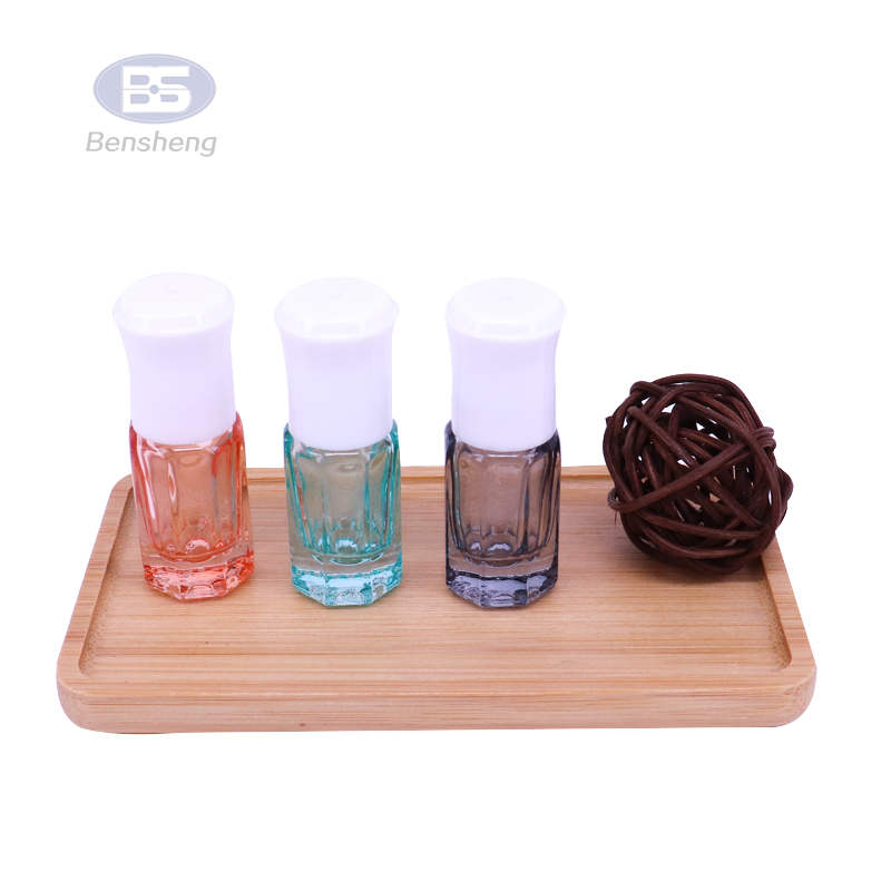 high quality various color thick octangle 3ml roll-on perfume bottle for sale