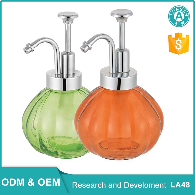 high quality washroom hotel factory wall mount glass Soap Dispenser for flower water