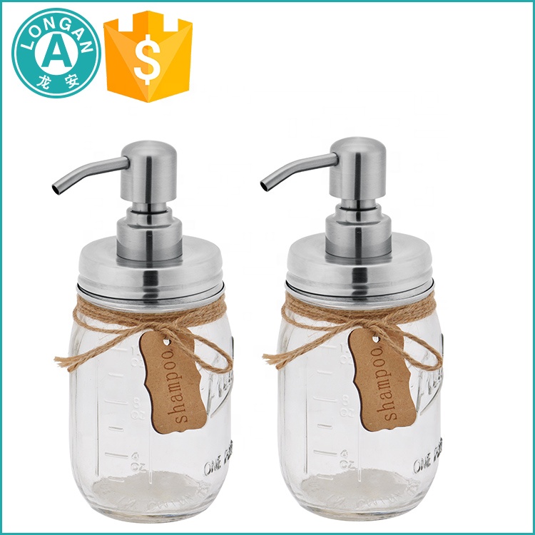 high quality washroom hotel factory wall mount glass Soap Dispenser for flower water