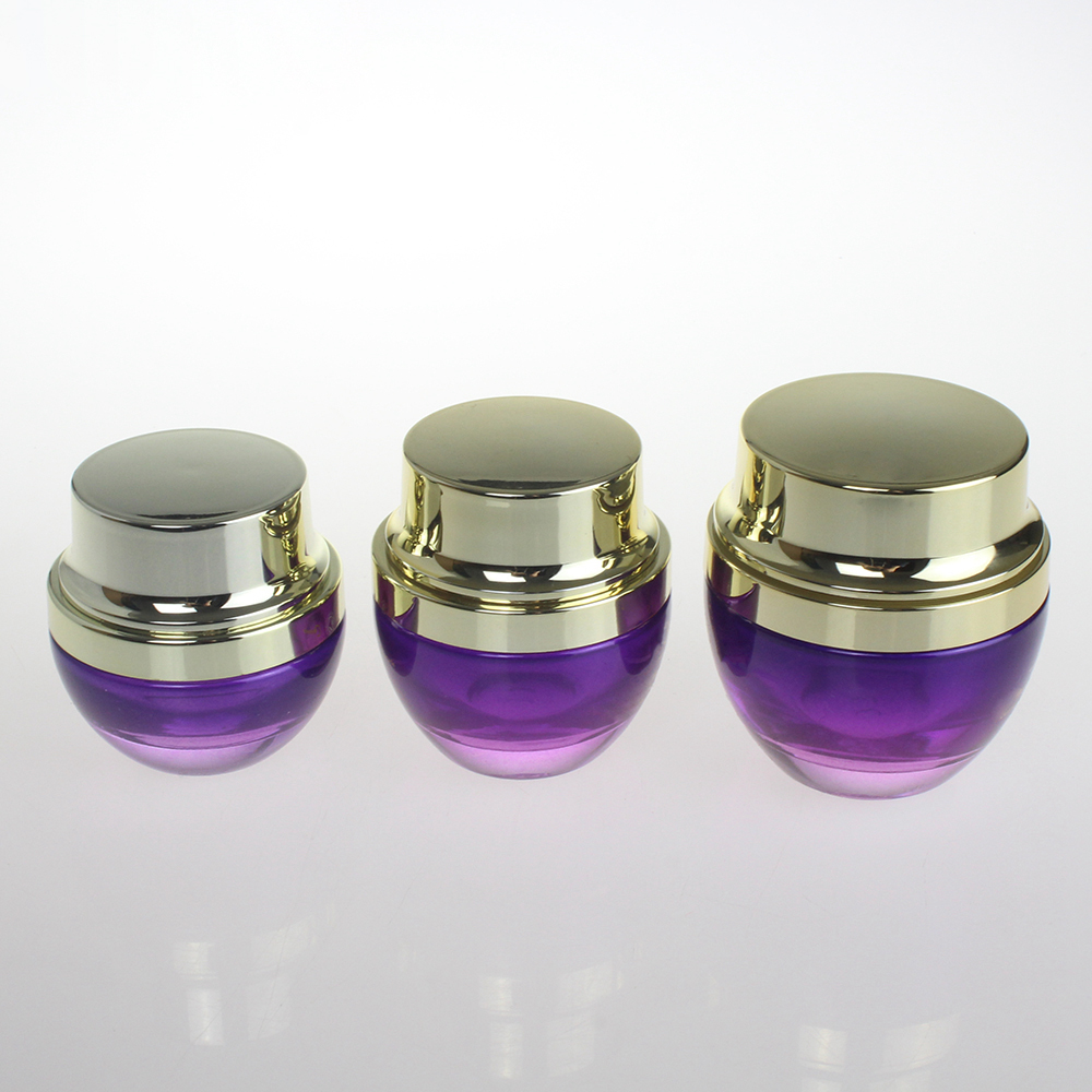 high quantity 20g purple glass cream jar, skincare eye cream jar