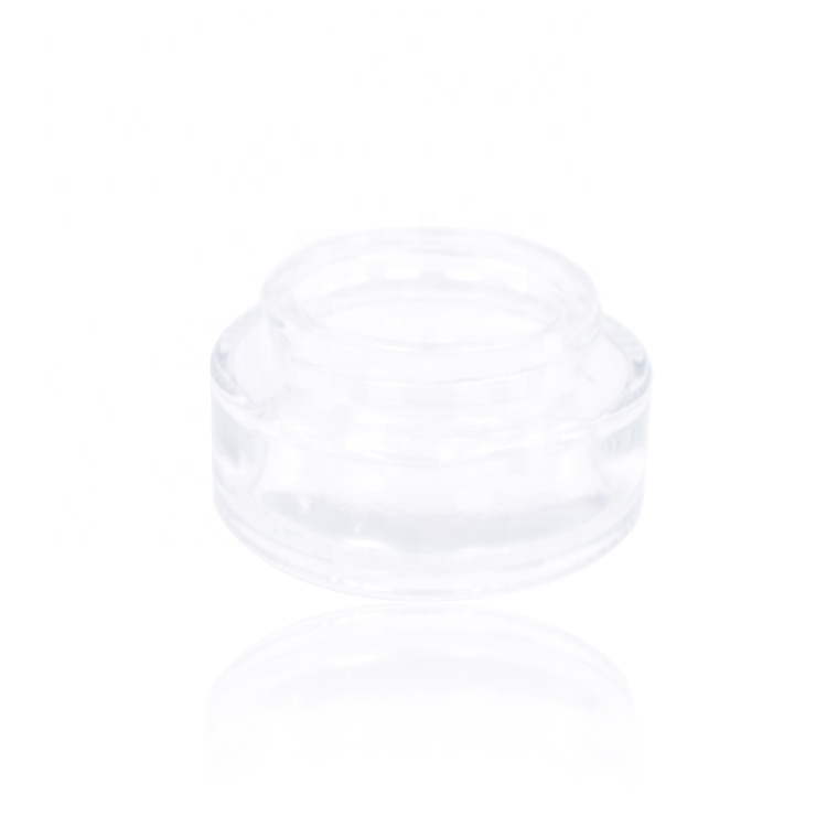 high temperature handling 1oz nature glass jar cosmetic, empty clear bamboo lid glass jar for cream
