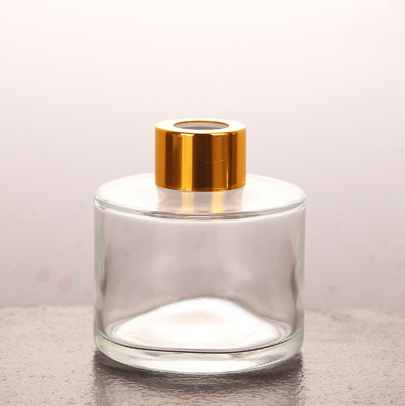 home glass clear empty essence fragrance bottle cosmetic bottle perfume aroma reed diffuser glass bottle with lid