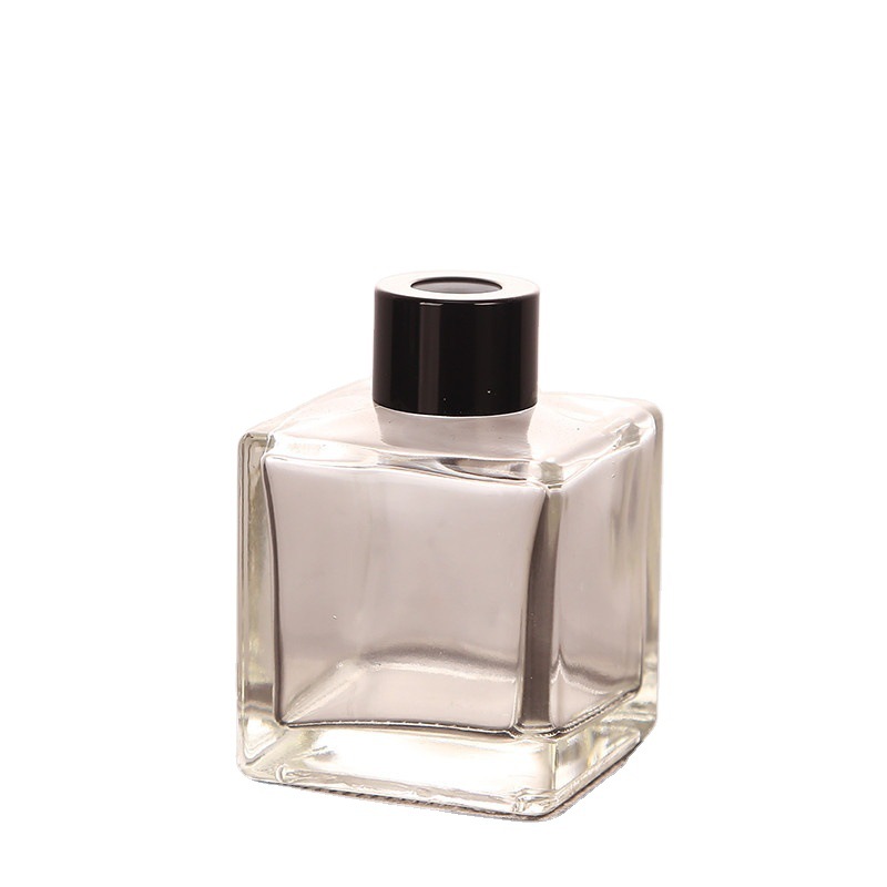 home glass clear empty essence fragrance bottle cosmetic bottle perfume aroma reed diffuser glass bottle with lid