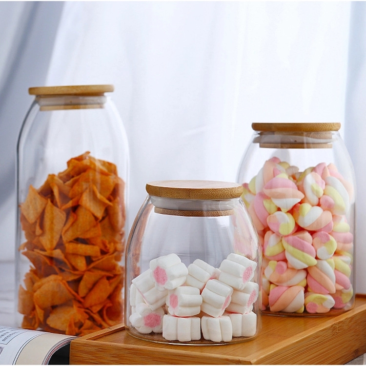 home goods sealed kitchen glass container sets grains storage jar