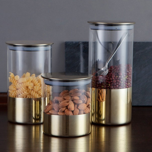 home storage organization decorate kitchen spice glass jars