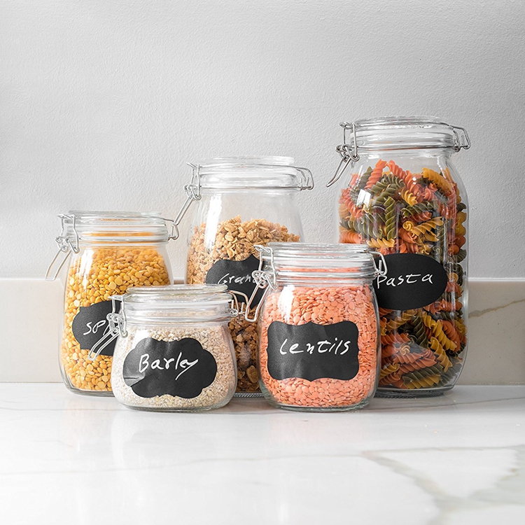 honey jam glass storage sealed jar with flip top cap glass storage jars