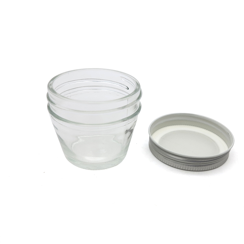 honey jar 4oz custom design glass jar cheap jam jars with metal lids