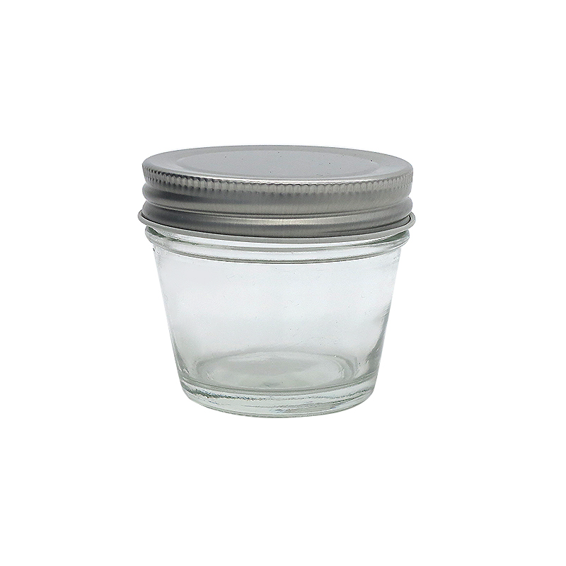 honey jar 4oz custom design glass jar cheap jam jars with metal lids
