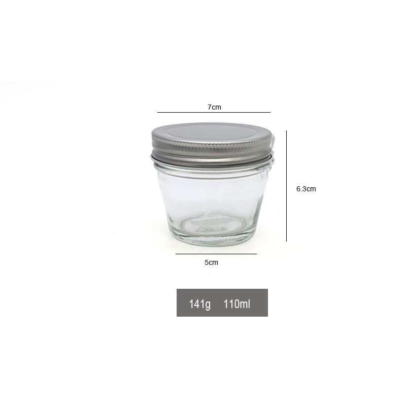 honey jar 4oz custom design glass jar cheap jam jars with metal lids