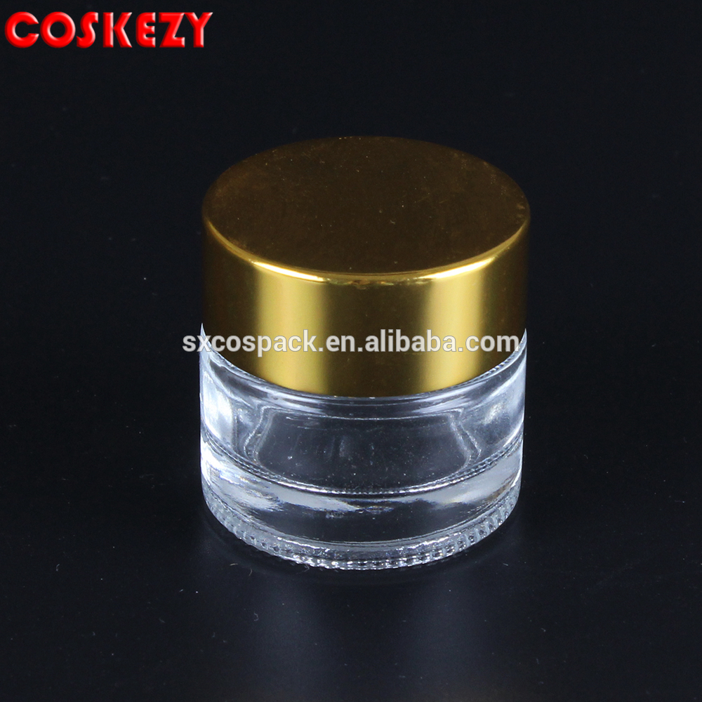 hot 100g clear glass cream jar facial mask container, emty glass bottle cream cosmetic packaging with lid