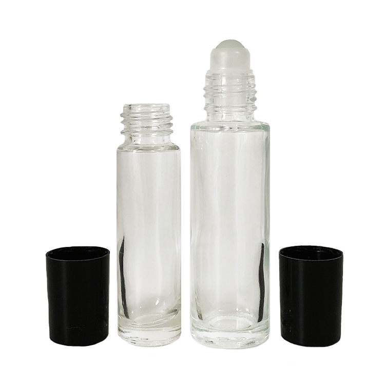 hot sale 10ml 15ml clear roll ball bottle essential oil perfume bottle