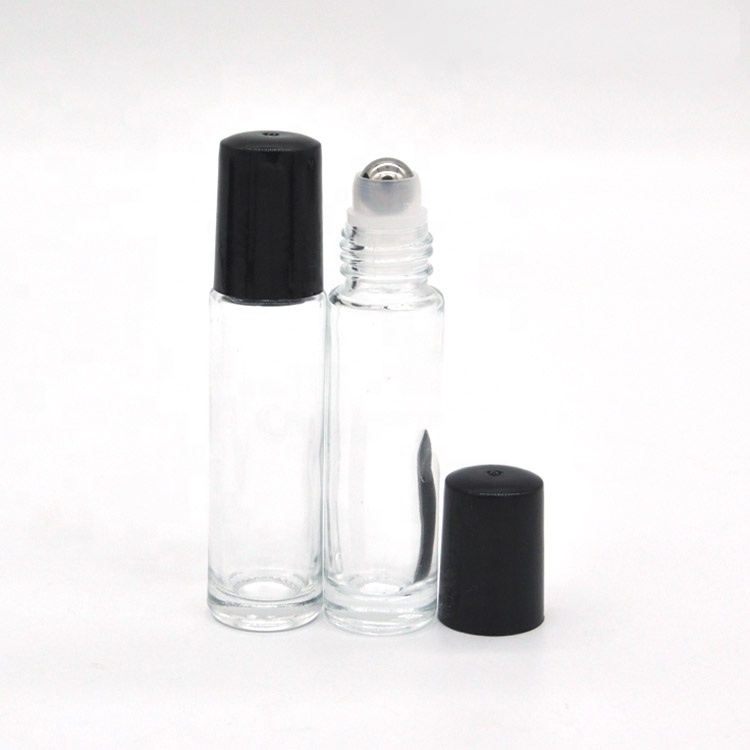 hot sale 10ml amber glass roll on bottle essential oil bottle with stainless steel roller ball popular roller bottles