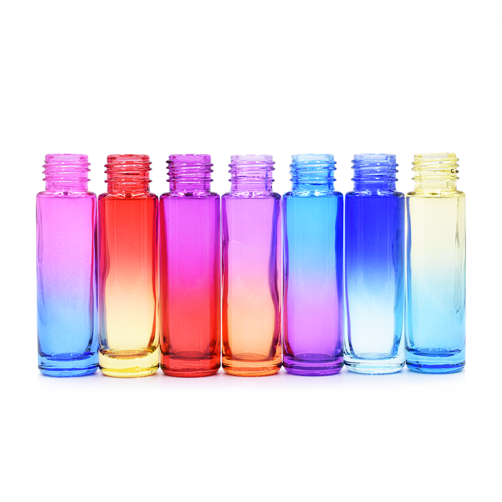 hot sale 10ml matte black glass roll on bottle with stainless steel roller ball popular roller bottles