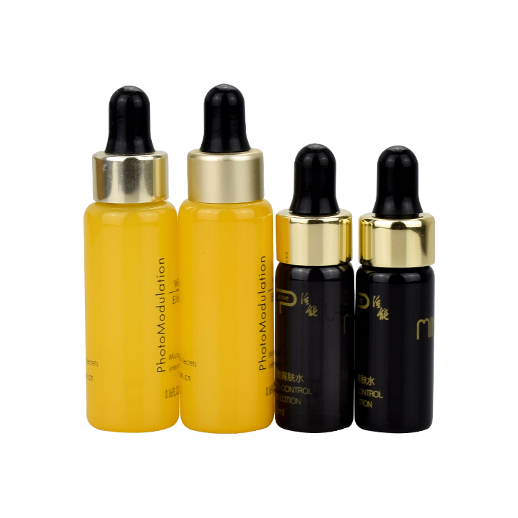 hot sale 15ml 20ml 30ml different small customize dropper bottle aluminum dropper vial essential oil glass bottle packaging