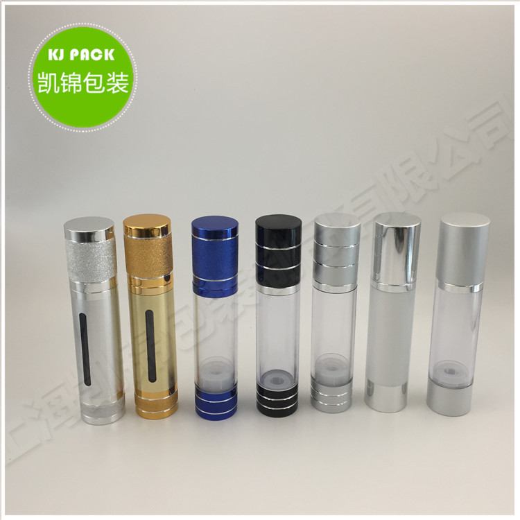 hot sale 15ml 30ml 40ml 50ml Gold Airless Pump Lotion Bottle For Cosmetic Makeup Packaging