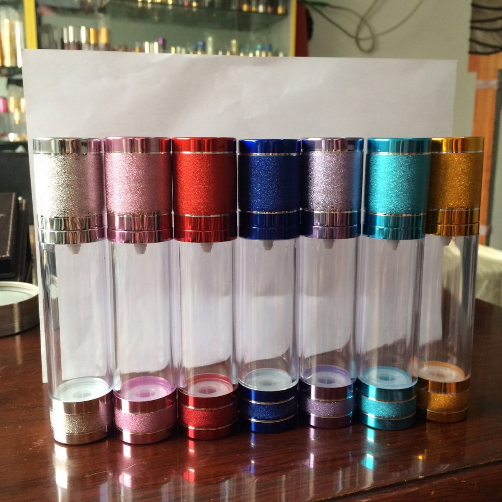 hot sale 15ml 30ml 40ml 50ml Gold Airless Pump Lotion Bottle For Cosmetic Makeup Packaging
