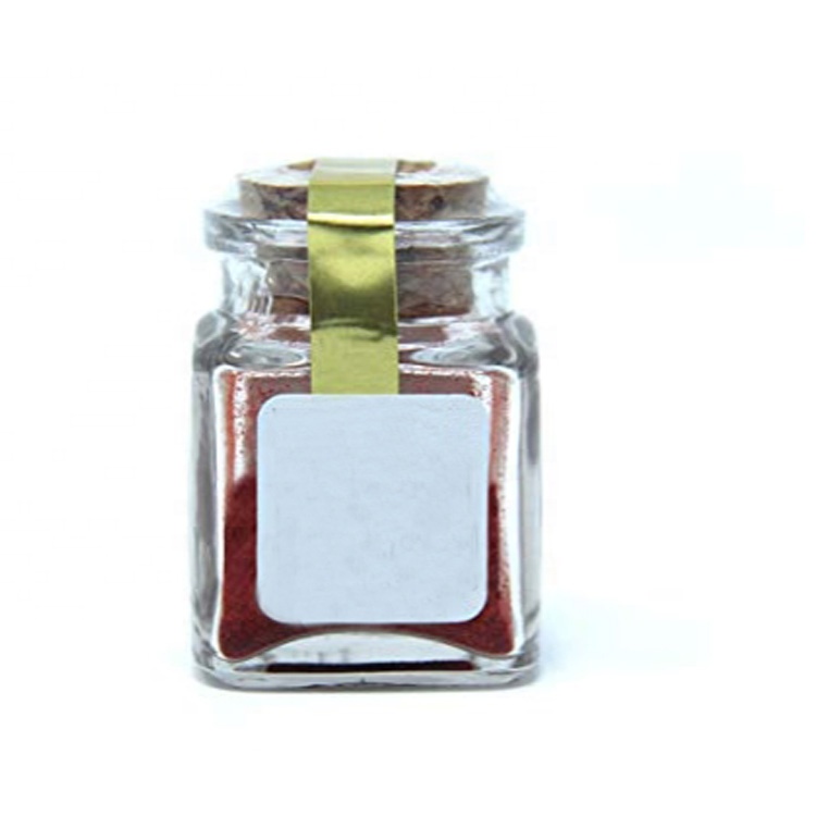 hot sale 1oz 3oz sea salt packaging jar 30ml 90ml square candy bottle 3g 5g empty saffron thread glass bottle with cork stopper