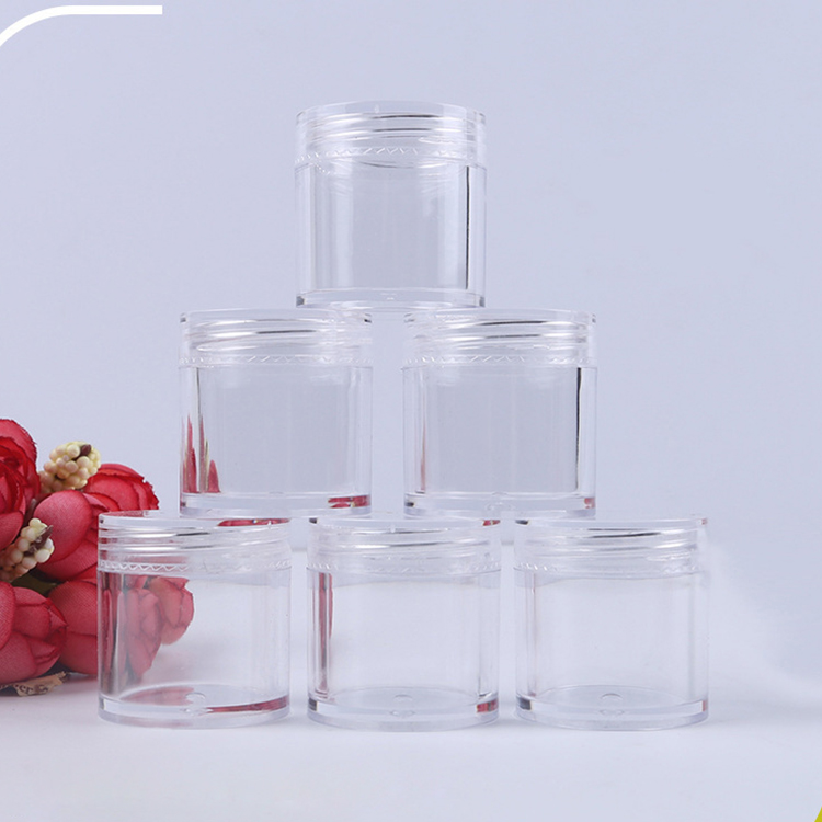 hot sale 2.5g 3g 5g 10g 15g 20g 25g 30g long thin 10 ml 10 g 10 gram clear 3ml 5ml 10ml cosmetics packaging plastic ps jar