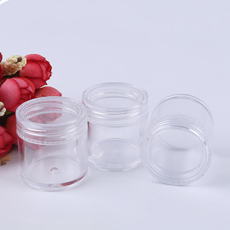 hot sale 2.5g 3g 5g 10g 15g 20g 25g 30g long thin 10 ml 10 g 10 gram clear 3ml 5ml 10ml cosmetics packaging plastic ps jar