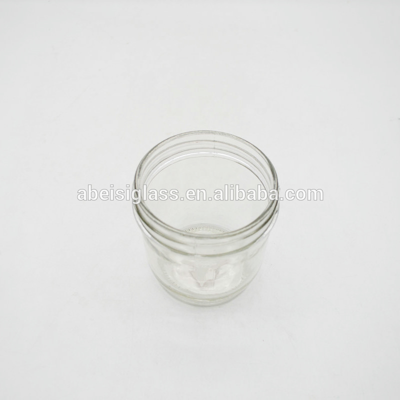 hot sale 250ml round vegetable salad jam sauce caviar glass bottle honey jar spice sugar glass jar with aluminium lid