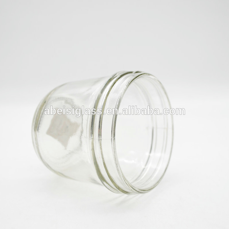 hot sale 250ml round vegetable salad jam sauce caviar glass bottle honey jar spice sugar glass jar with aluminium lid