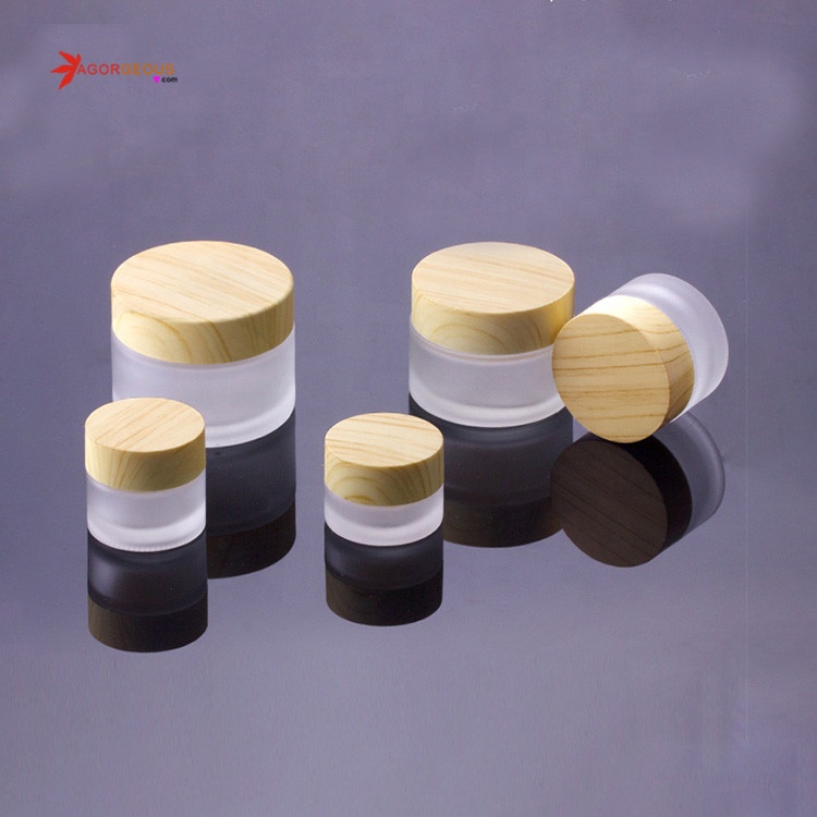 hot sale 30G 50G Makeup 75G Cosmetic Jar,Cosmetics Jars In 250 Ml Moq 100,Green Glass Cosmetic Jar