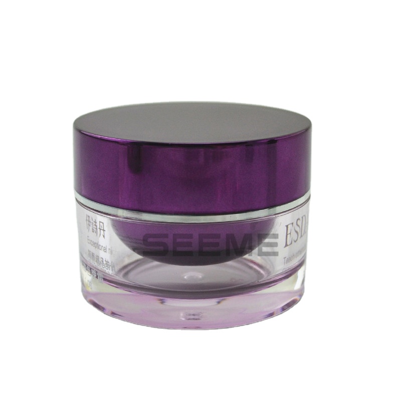 hot sale 30g empty  cosmetic  jar acrylic cream straight round bottle cylinder shape bottle