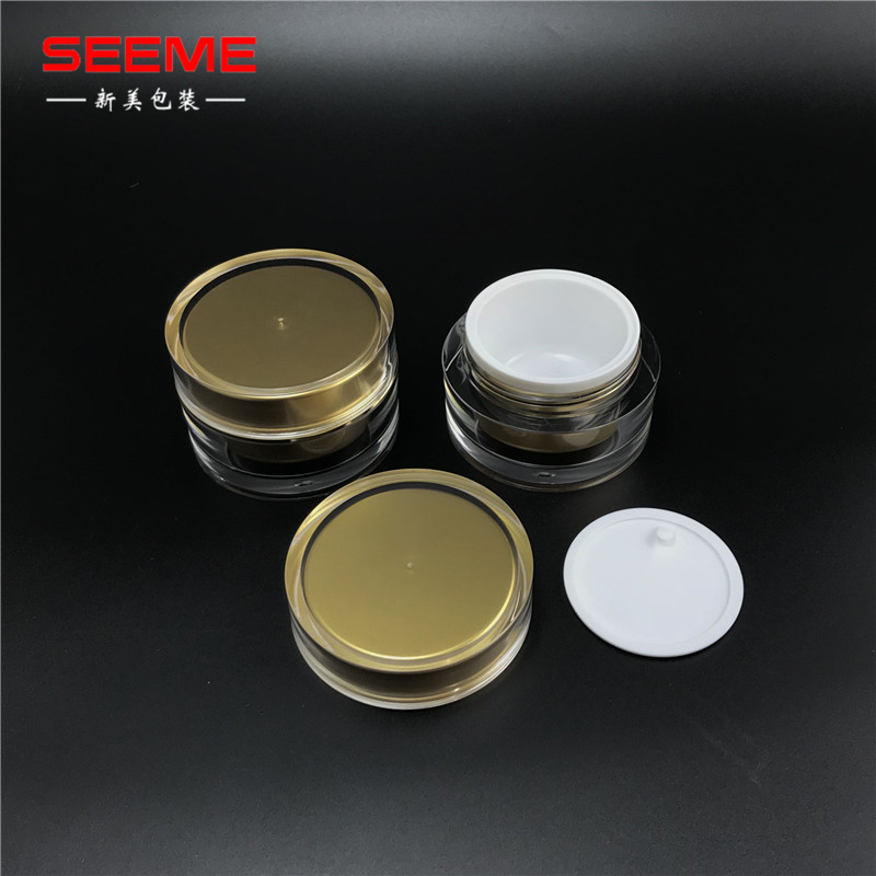 hot sale 30g empty cosmetic jar acrylic cream straight round bottle cylinder shape bottle