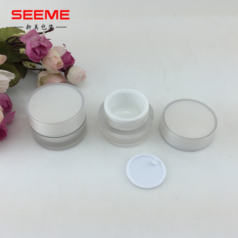 hot sale 30g empty cosmetic jar acrylic cream straight round bottle cylinder shape bottle
