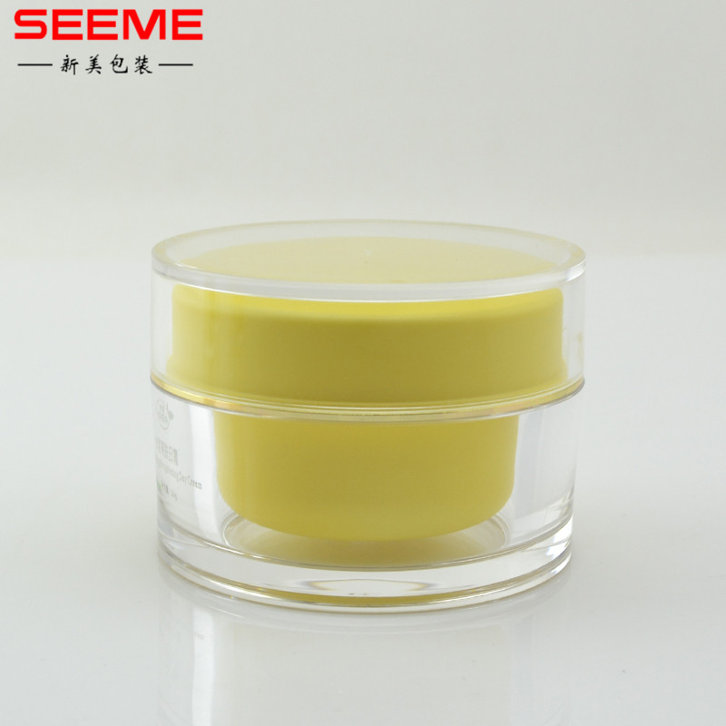 hot sale 30g empty cosmetic jar acrylic cream straight round bottle cylinder shape bottle