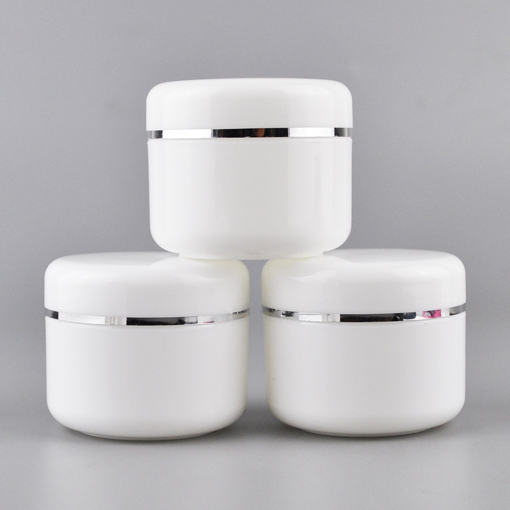 hot sale 30ml 50ml 100ml 150ml 250 ml white pp cosmetic cream jar
