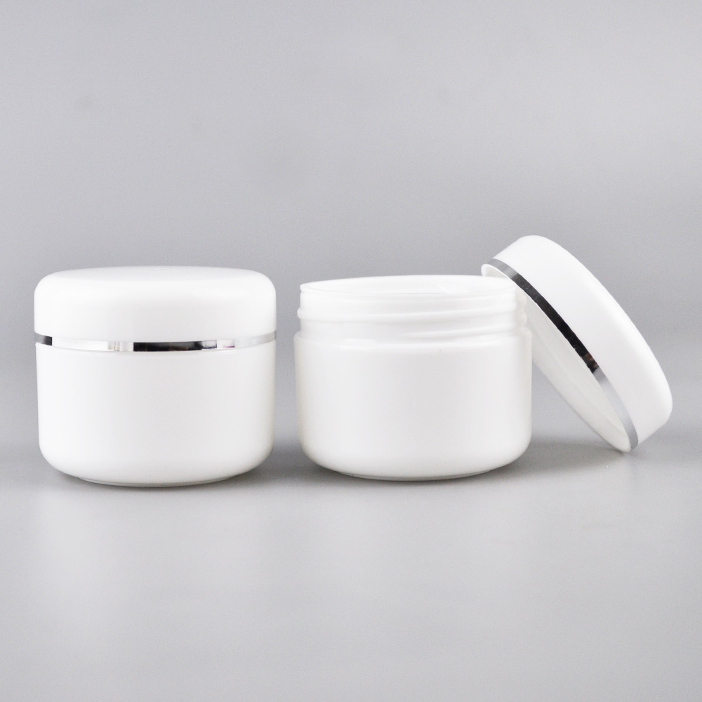 hot sale 30ml 50ml 100ml 150ml 250 ml white pp cosmetic cream jar