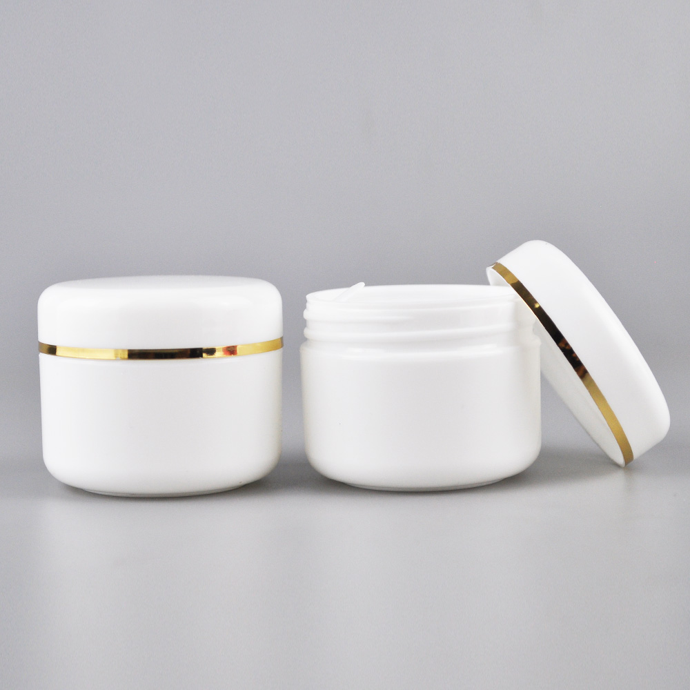 hot sale 30ml 50ml 100ml 150ml 250 ml white pp cosmetic cream jar
