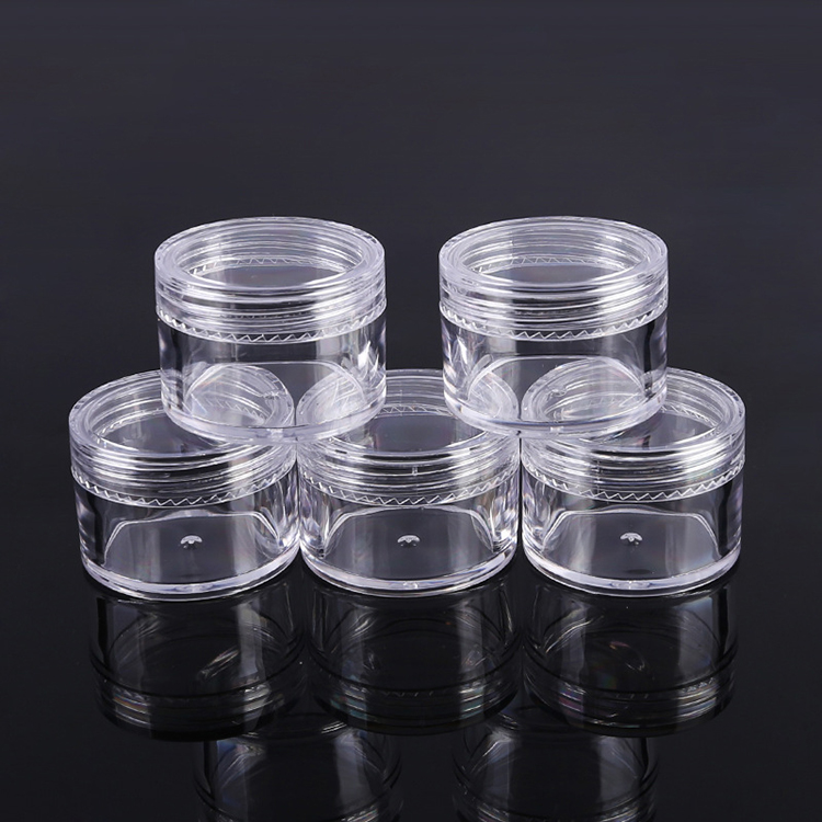 hot sale 3g 5g 7g 10g 15g 20g 25g 30g 35g 40g PS clear plastic cosmetic jar for eye cream