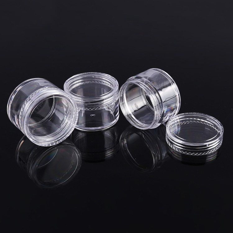 hot sale 3g 5g 7g 10g 15g 20g 25g 30g 35g 40g PS clear plastic cosmetic jar for eye cream