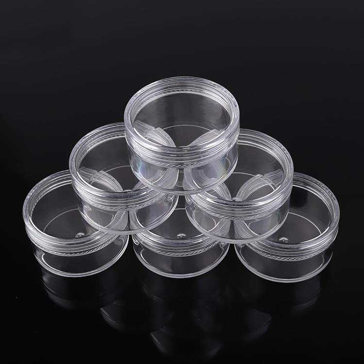 hot sale 3g 5g 7g 10g 15g 20g 25g 30g 35g 40g PS clear plastic cosmetic jar for eye cream