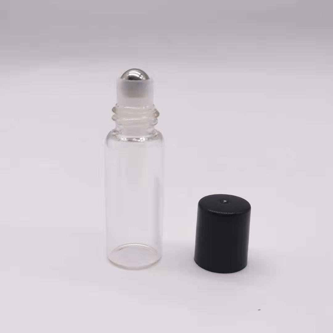 hot sale 3ml glass roll on bottle with stainless ball