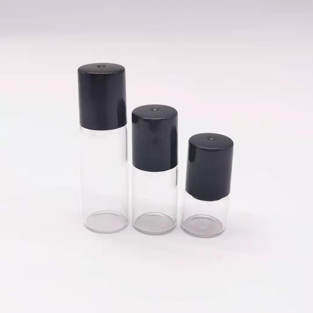 hot sale 3ml glass roll on bottle with stainless ball